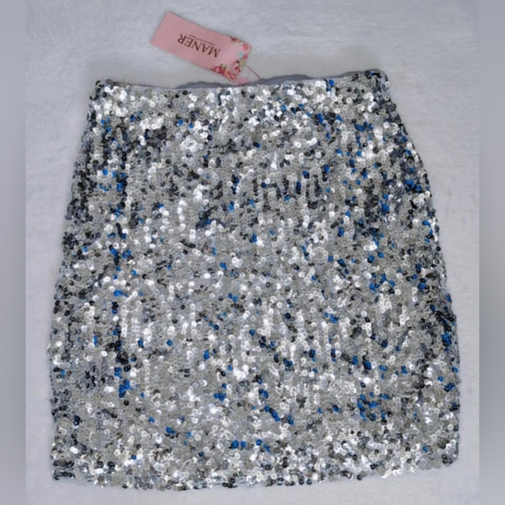 New, Manera  Sequin Pencil Skirt